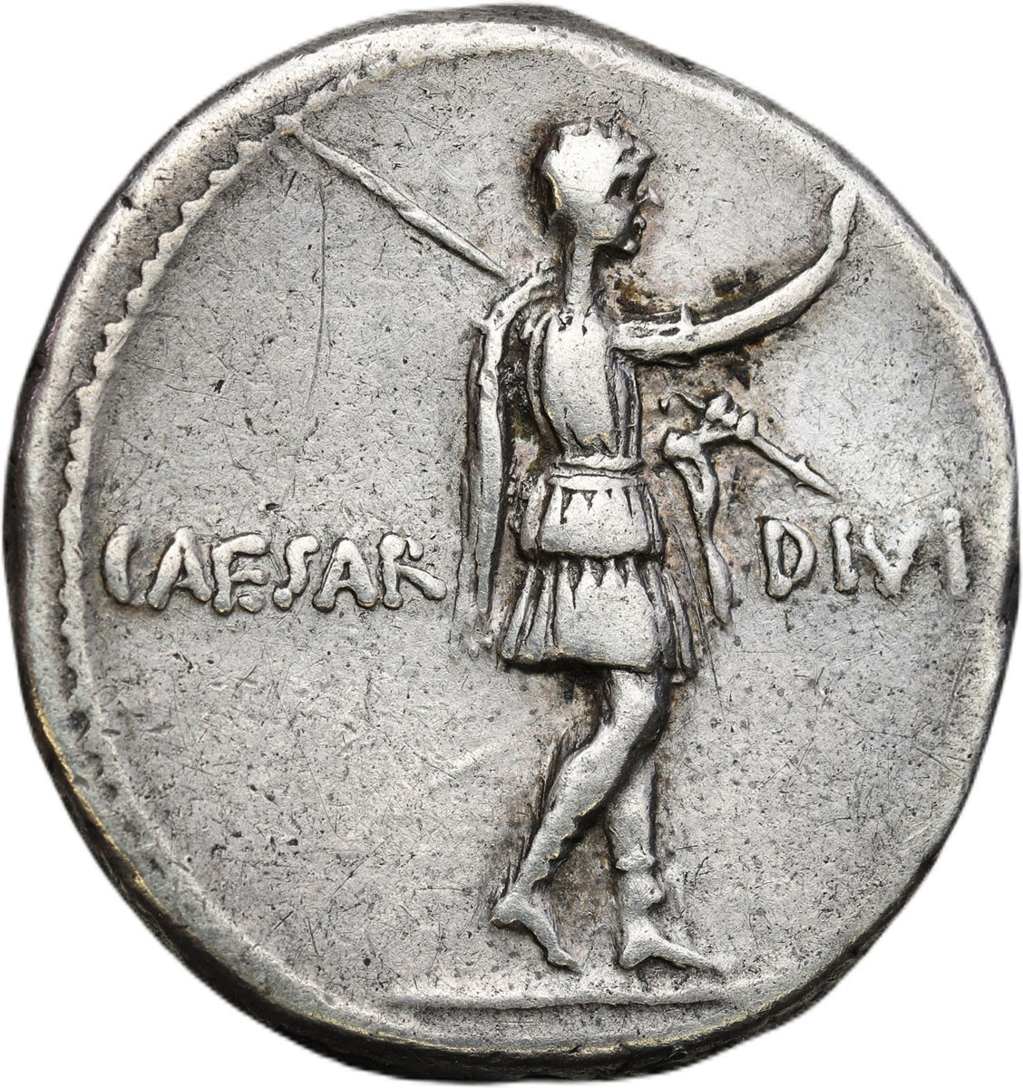 Cesarstwo Rzymskie. Denar, Oktawian August 27 p .n. e. - 14 n.e., Brundisium lub Rzym – RZADKI